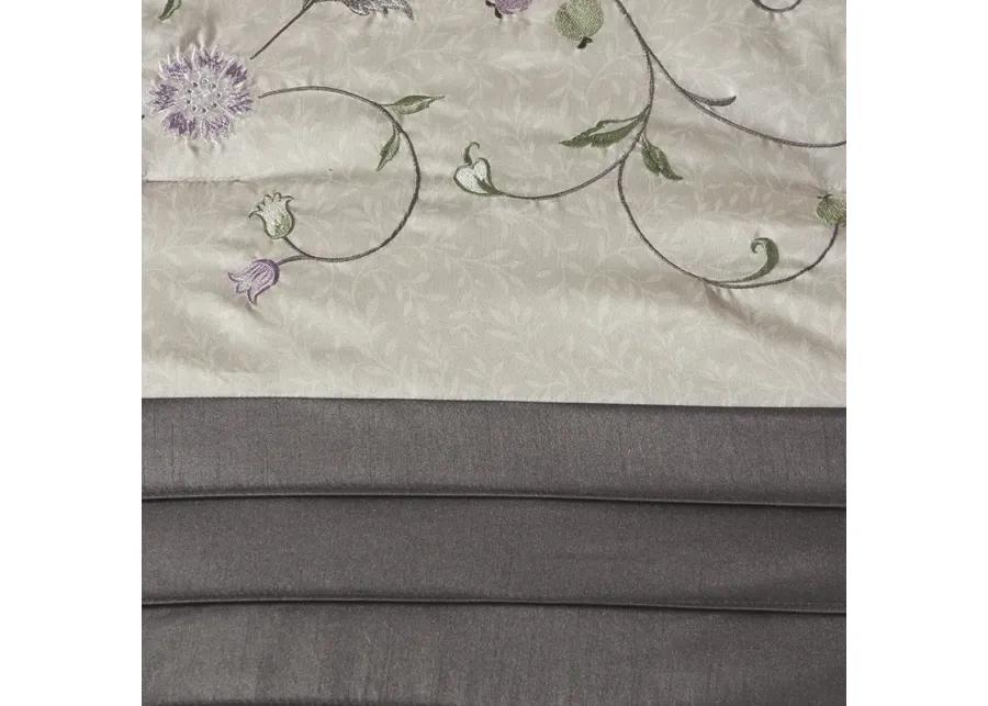 Madison Park Serene Purple Embroidered 7 Piece Comforter Set