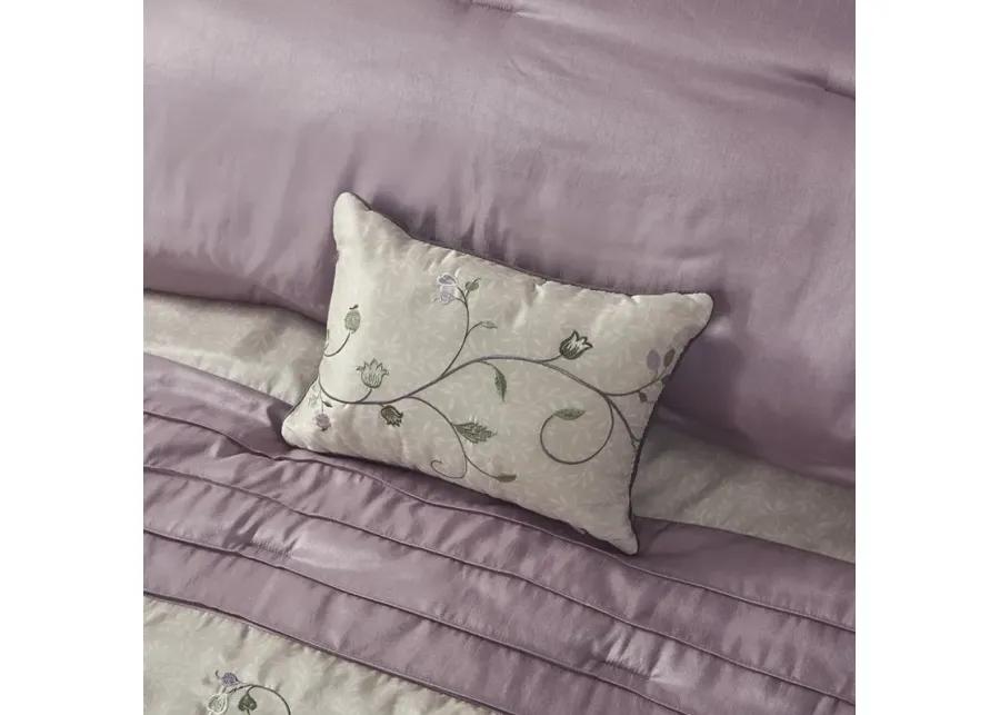 Madison Park Serene Purple Embroidered 7 Piece Comforter Set