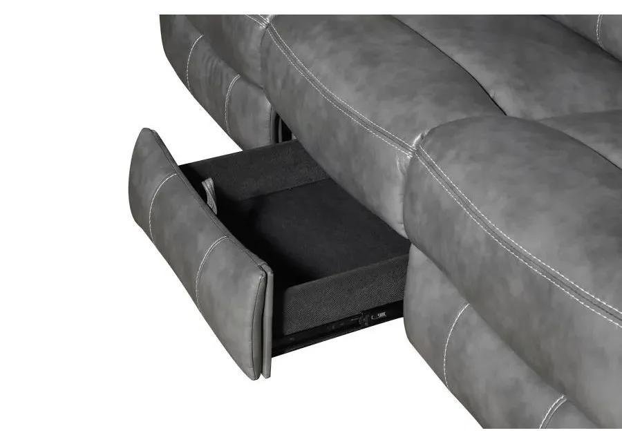 Conrad Upholstered Motion Sofa Cool Grey