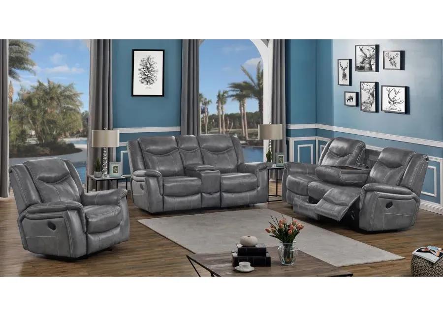 Conrad Upholstered Motion Sofa Cool Grey