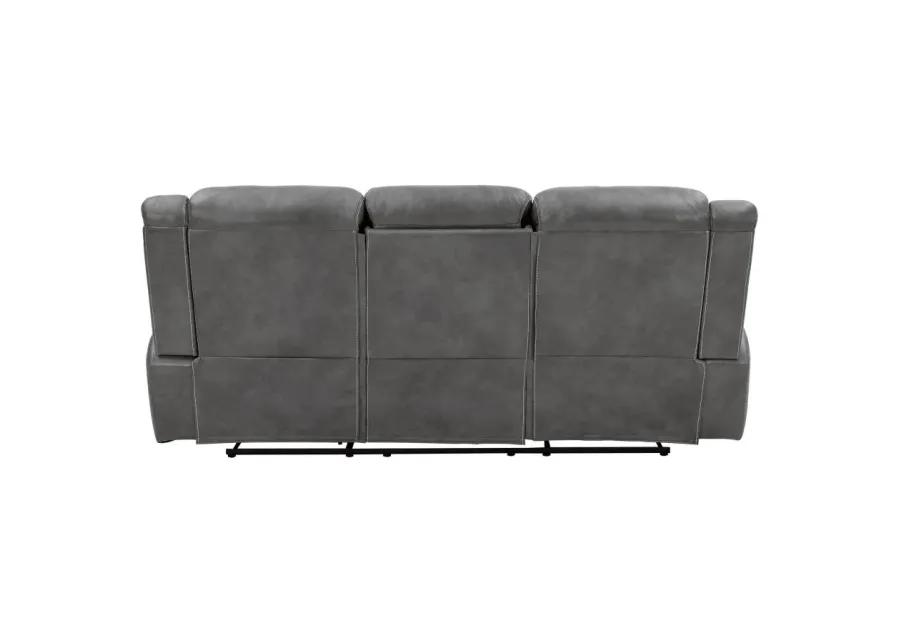 Conrad Upholstered Motion Sofa Cool Grey