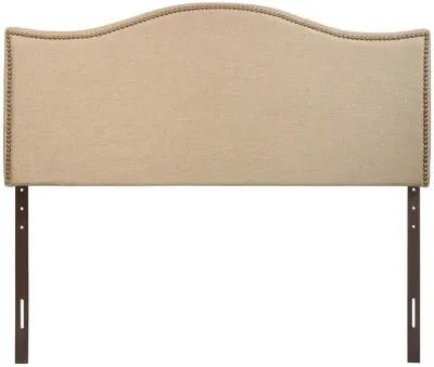 Curl Queen Nailhead Upholstered Headboard