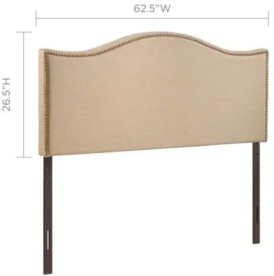 Curl Queen Nailhead Upholstered Headboard