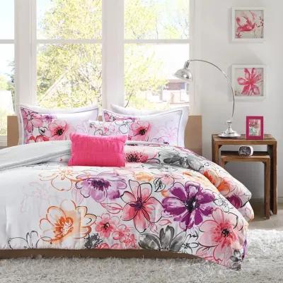 Intelligent Design Olivia Pink Floral Comforter Set