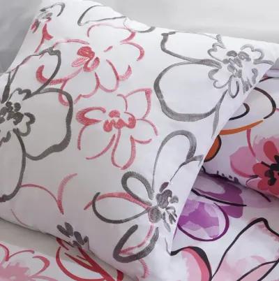 Intelligent Design Olivia Pink Floral Comforter Set