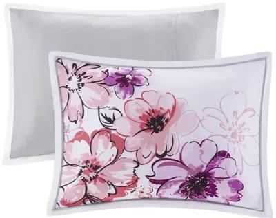 Intelligent Design Olivia Pink Floral Comforter Set