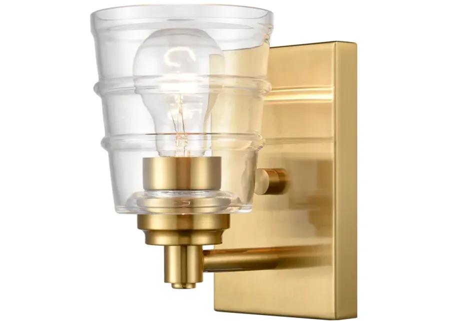 Pulsate 4.5" Wide 1-Light Vanity Light - Satin Brass