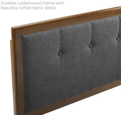 Draper Tufted Queen Fabric and Wood Headboard