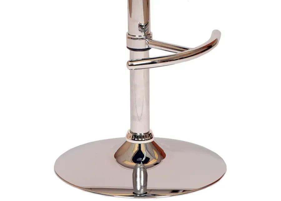 Malibu Swivel Barstool In Cream PU/ Walnut Veneer and Chrome Base