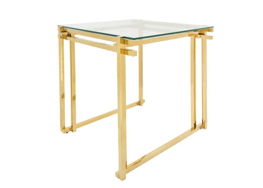 Metal 24" Side Table, Gold