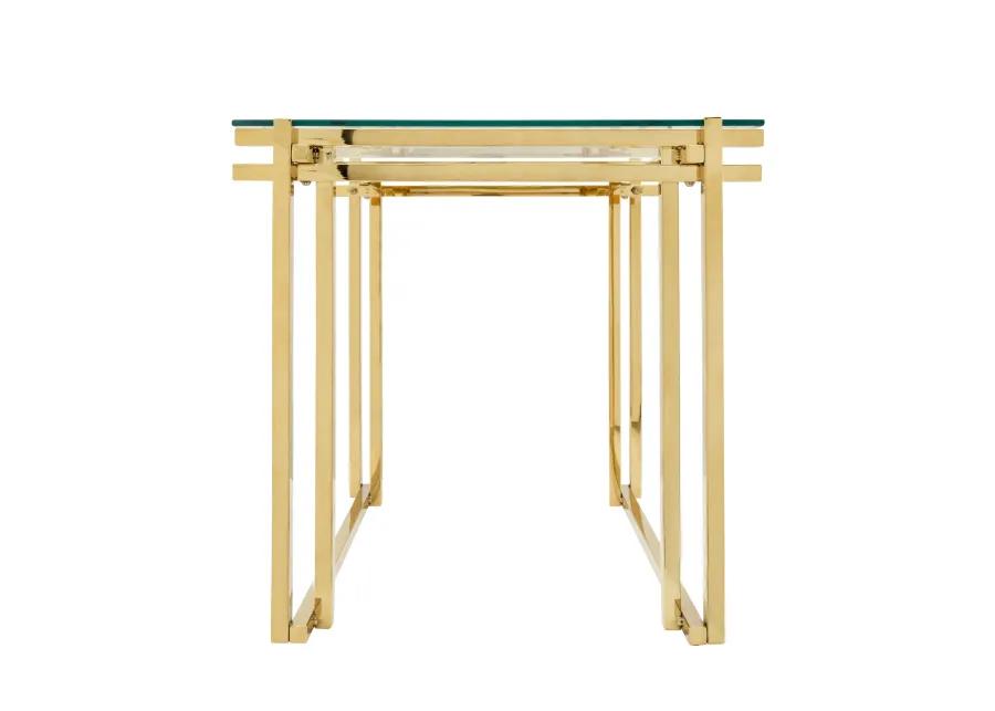 Metal 24" Side Table, Gold