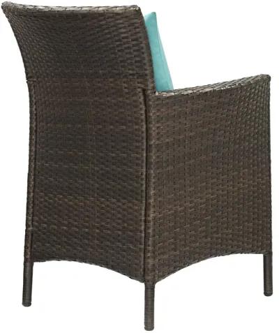 Conduit Outdoor Patio Wicker Rattan Dining Armchair