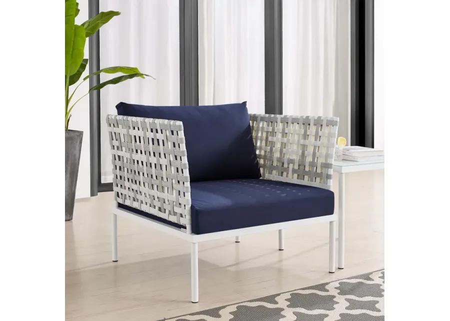 Harmony Sunbrella® Basket Weave Outdoor Patio Aluminum Armchair