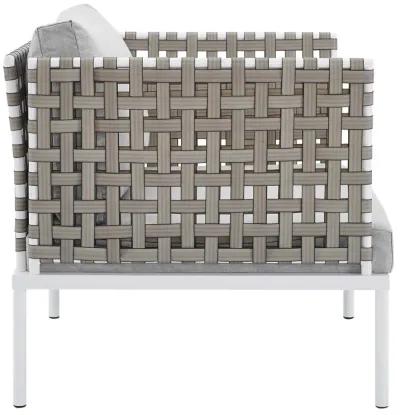 Harmony 6-Piece  Sunbrella® Basket Weave Outdoor Patio Aluminum Seating Set