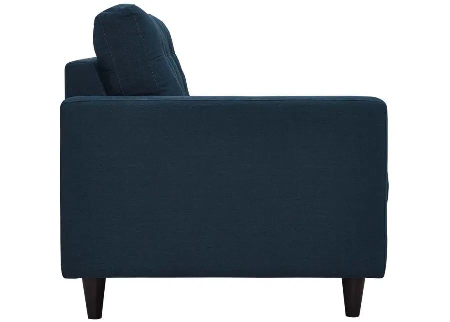 Empress Left-Facing Upholstered Fabric Loveseat