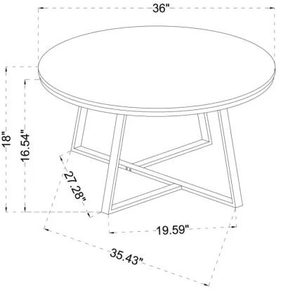 Demi round Coffee Table White And Matte Black