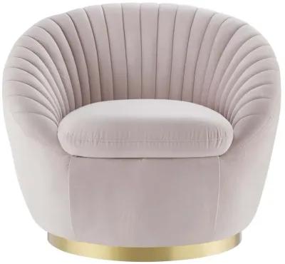 Whirr Tufted Performance Velvet Performance Velvet Swivel Chair