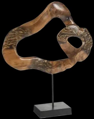 Carved Wood Swirl on Stand