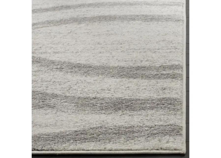 Adirondack Contemporary Cream / Grey 6' X 9' Powerloomed Rug