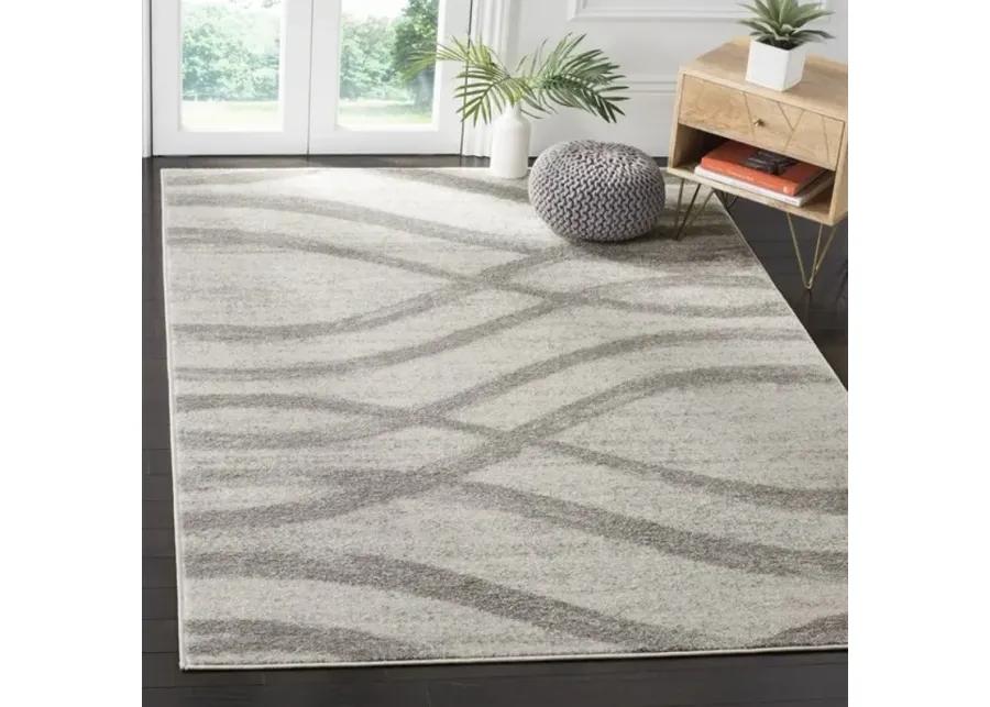 Adirondack Contemporary Cream / Grey 6' X 9' Powerloomed Rug