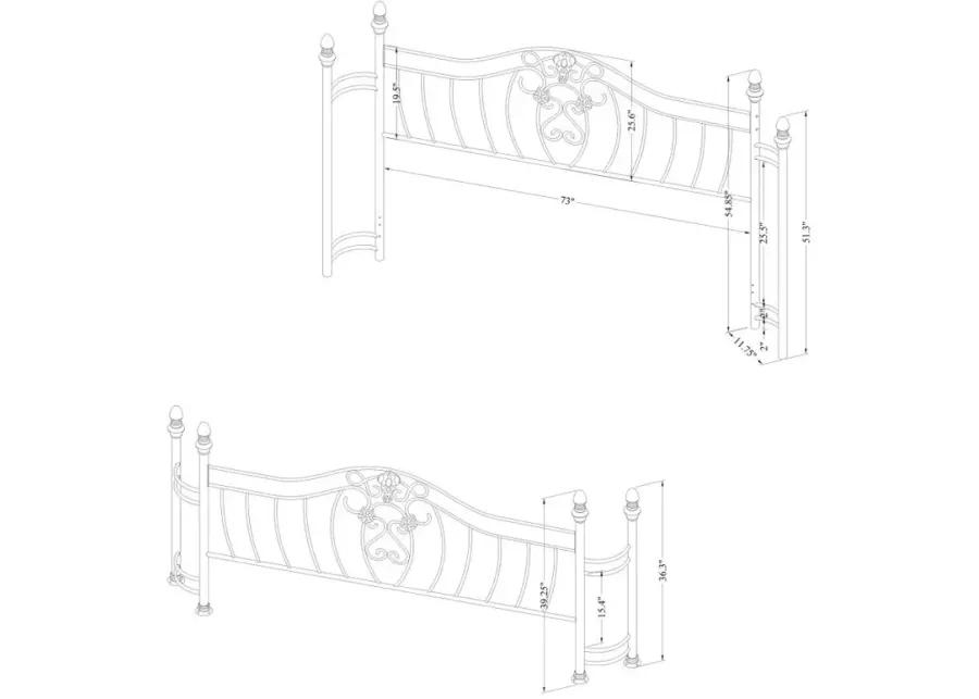 Sydney Eastern King Bed Antique Brushed Gold