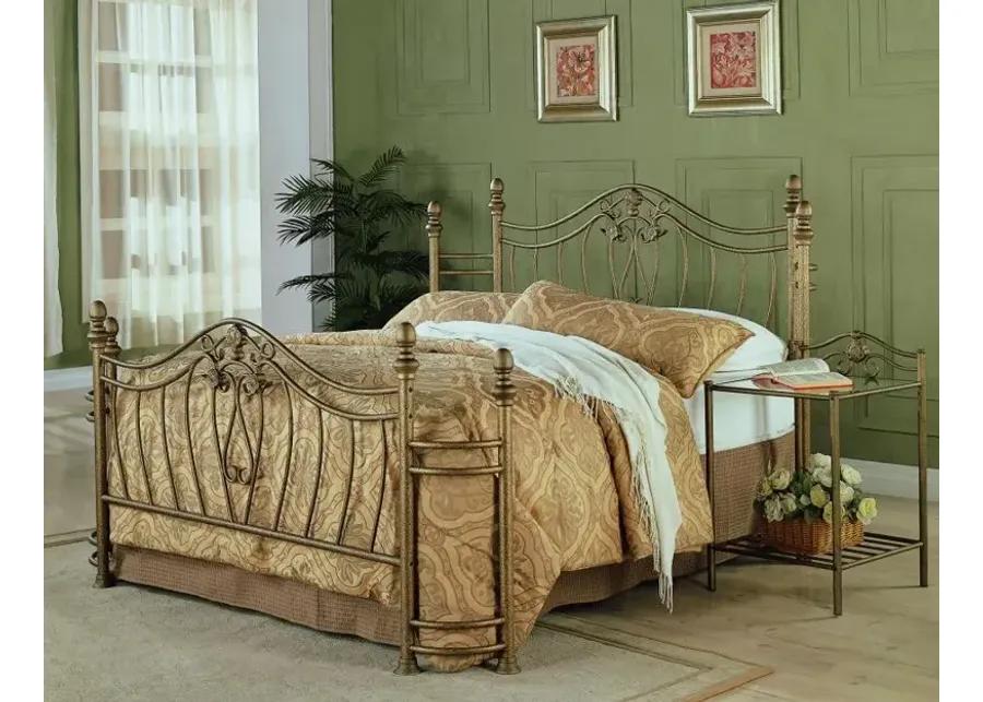 Sydney Eastern King Bed Antique Brushed Gold