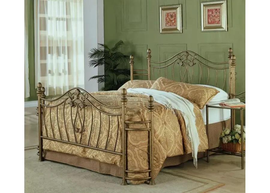 Sydney Eastern King Bed Antique Brushed Gold