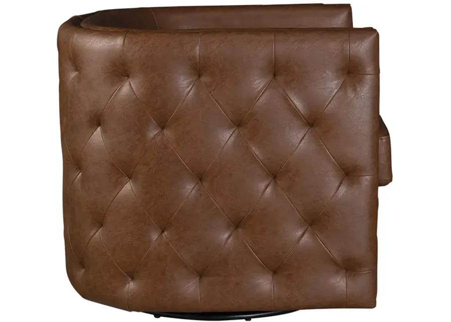 Capstone Tufted Barrel Swivel Chair