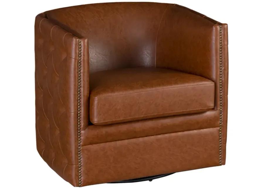 Capstone Tufted Barrel Swivel Chair