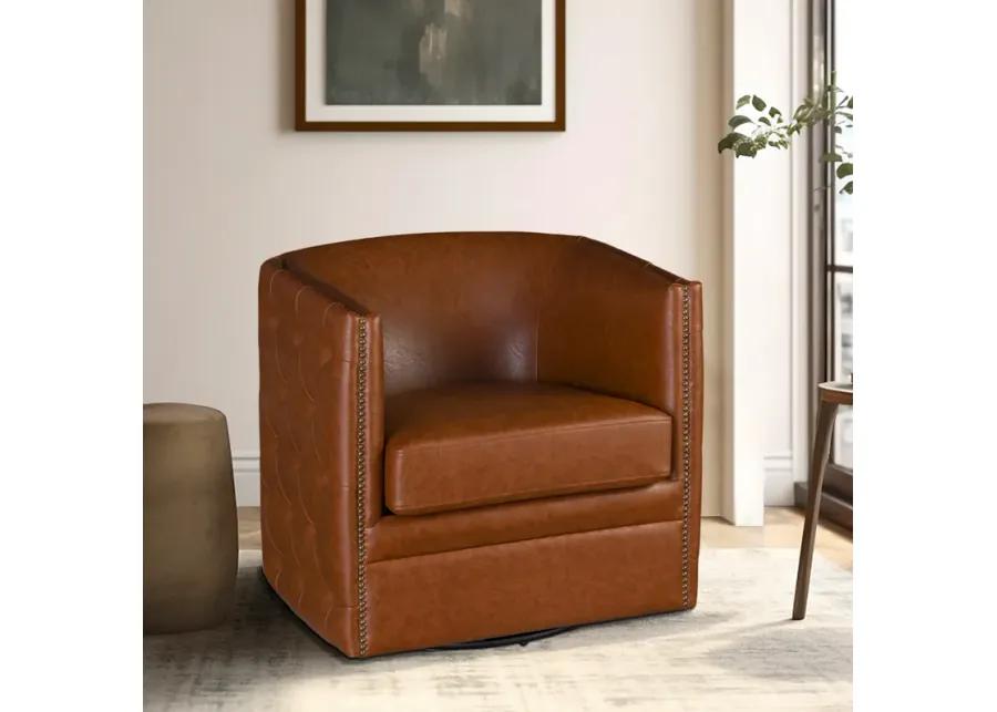 Capstone Tufted Barrel Swivel Chair