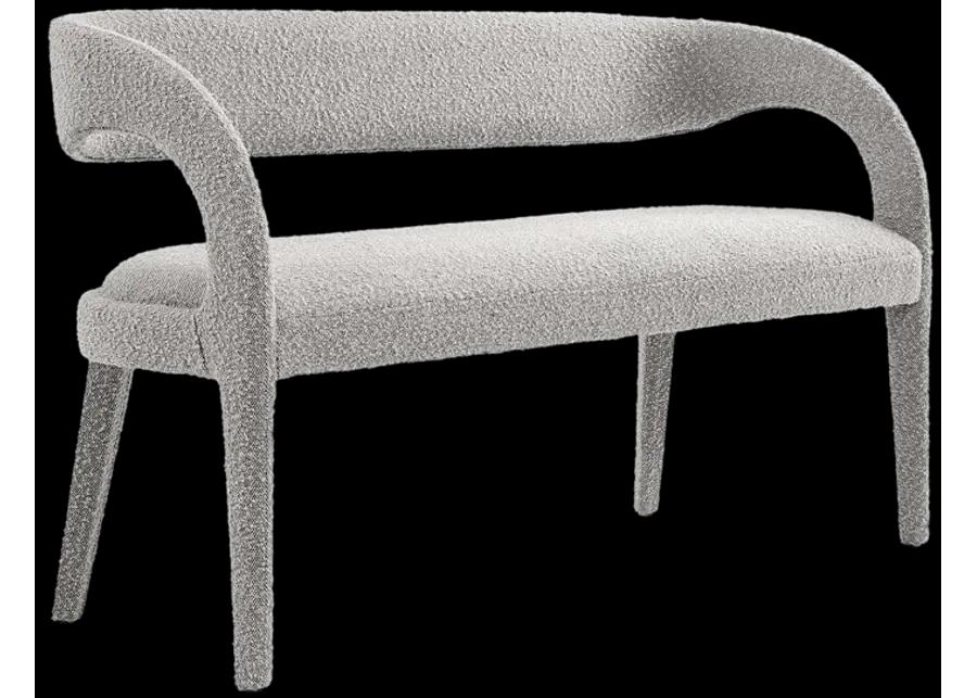 Pinnacle Boucle Fabric Accent Bench