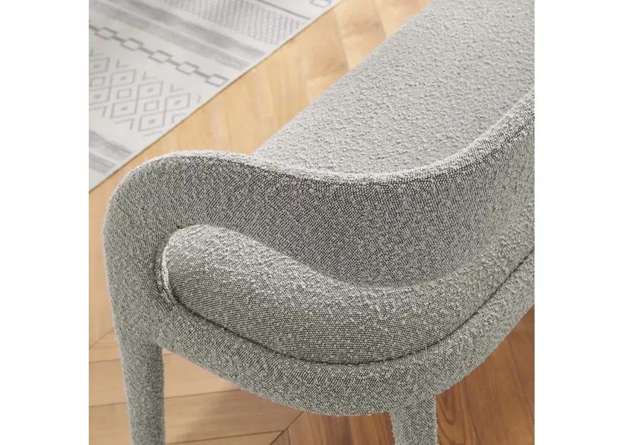 Pinnacle Boucle Fabric Accent Bench