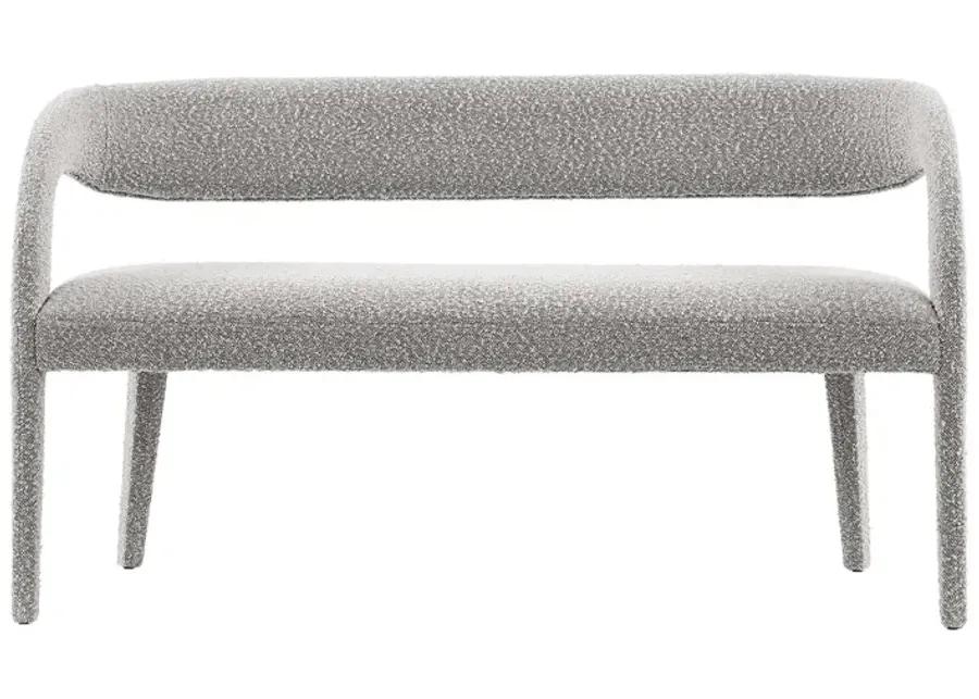 Pinnacle Boucle Fabric Accent Bench