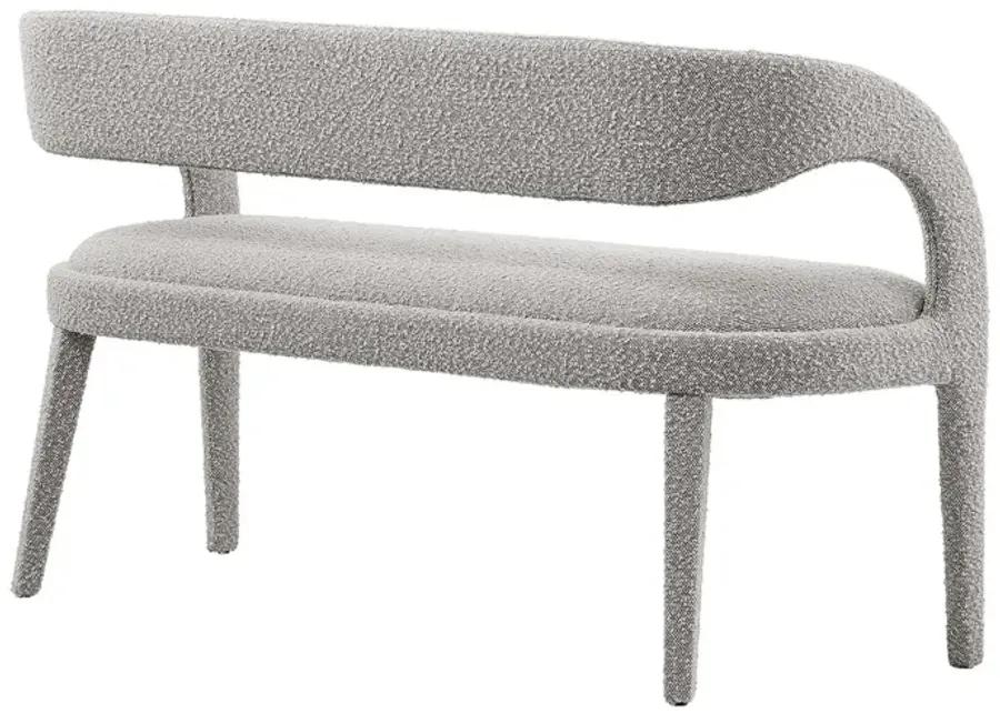 Pinnacle Boucle Fabric Accent Bench