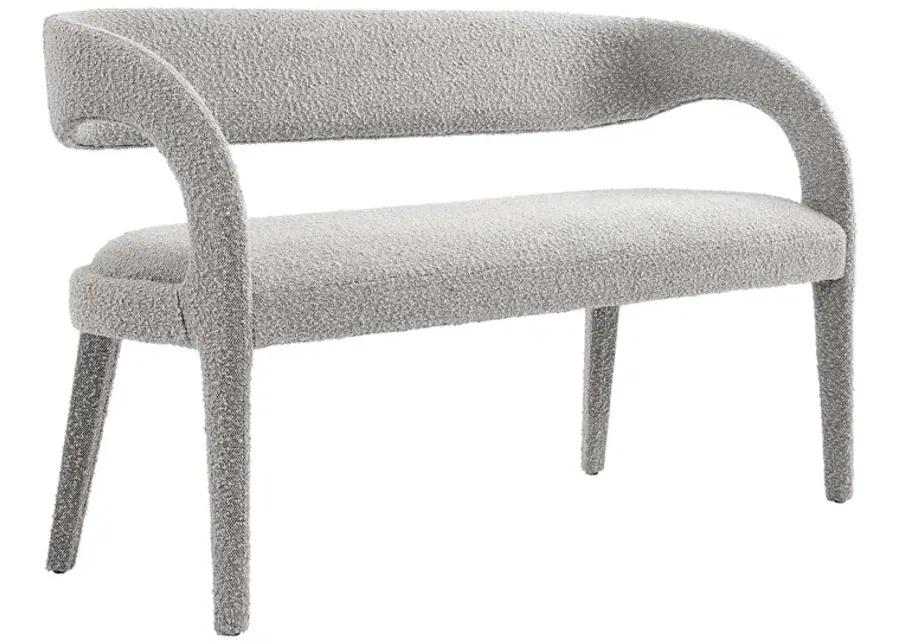 Pinnacle Boucle Fabric Accent Bench