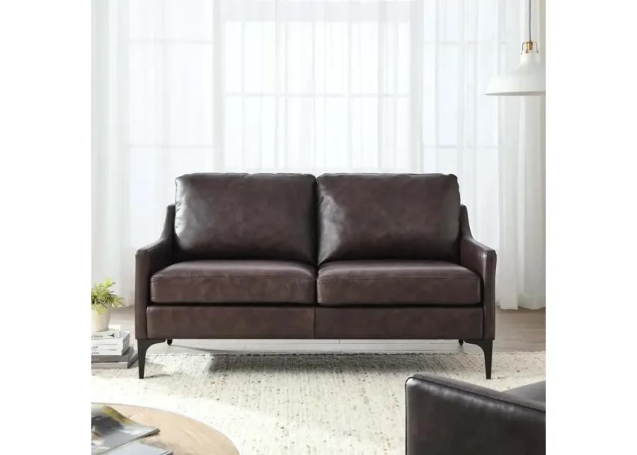 Corland Leather Loveseat