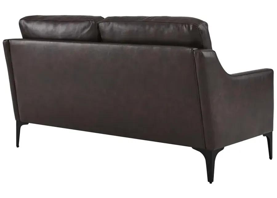 Corland Leather Loveseat