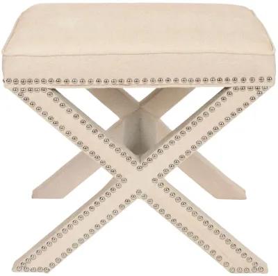 PALMER OTTOMAN - SILVER NAIL HEADS