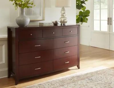 Brighton Nine Drawer Dresser In Cinnamon (2024)