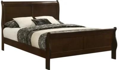 Louis Philippe Queen Panel Sleigh Bed Cappuccino