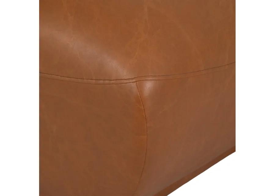 Armless Accent Chair, Brown