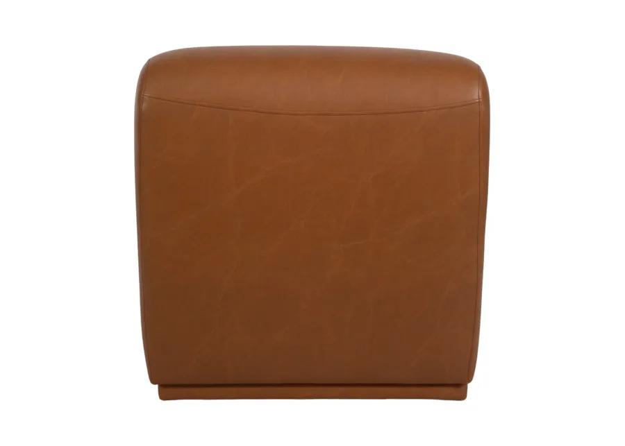 Armless Accent Chair, Brown