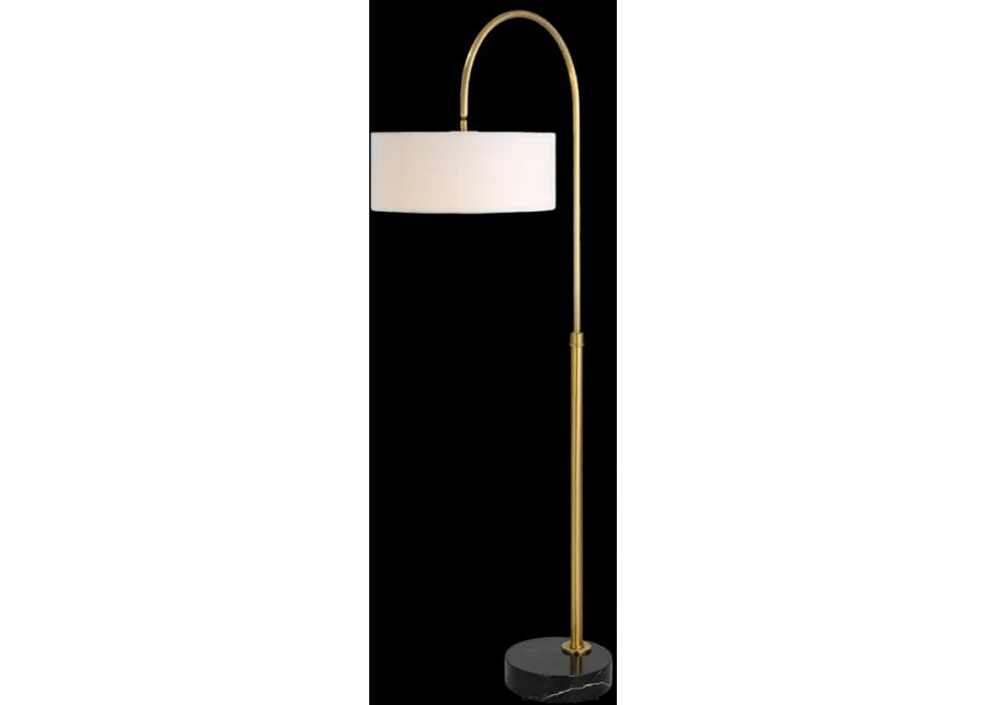 Huxford Brass Arch Floor Lamp