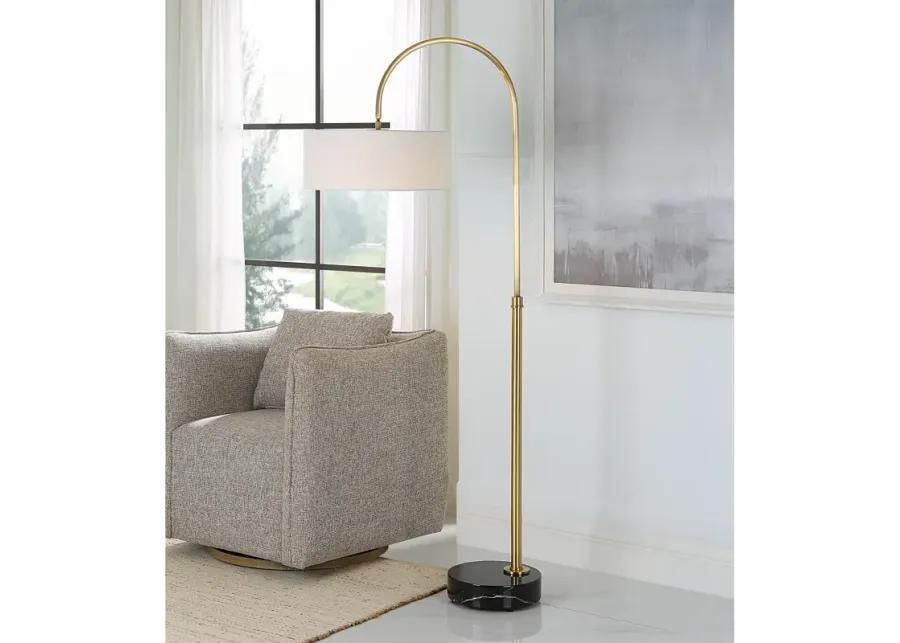 Huxford Brass Arch Floor Lamp