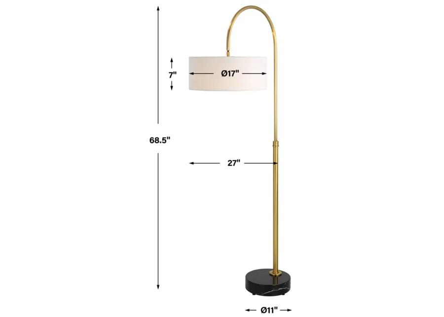 Huxford Brass Arch Floor Lamp