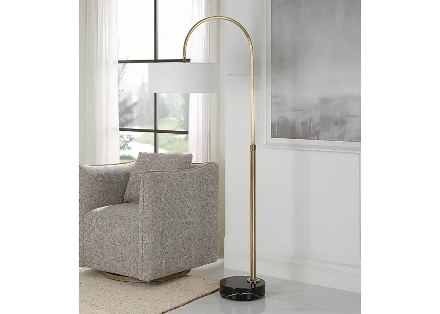 Huxford Brass Arch Floor Lamp