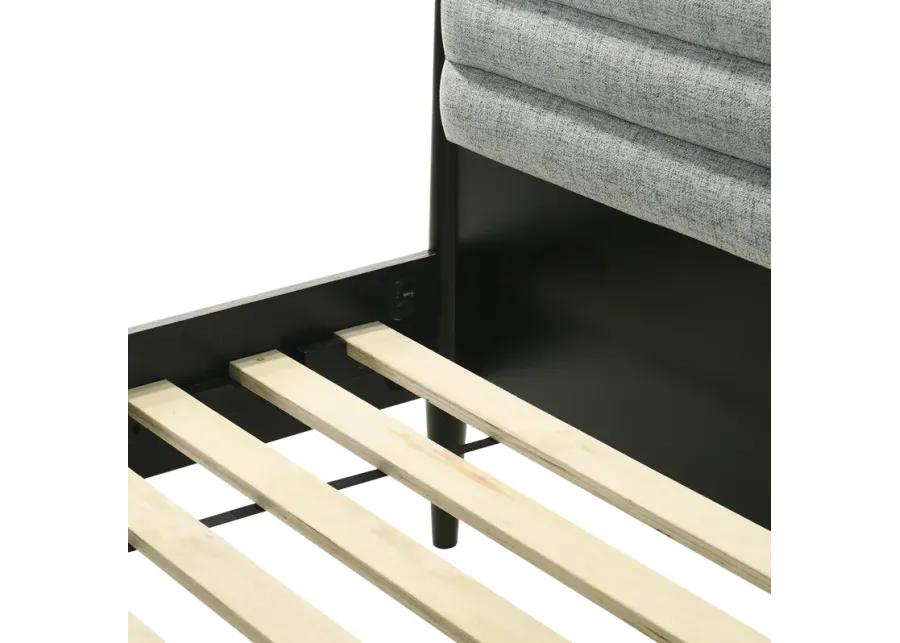 Artemio King Platform Wood Bed Frame in Black Finish