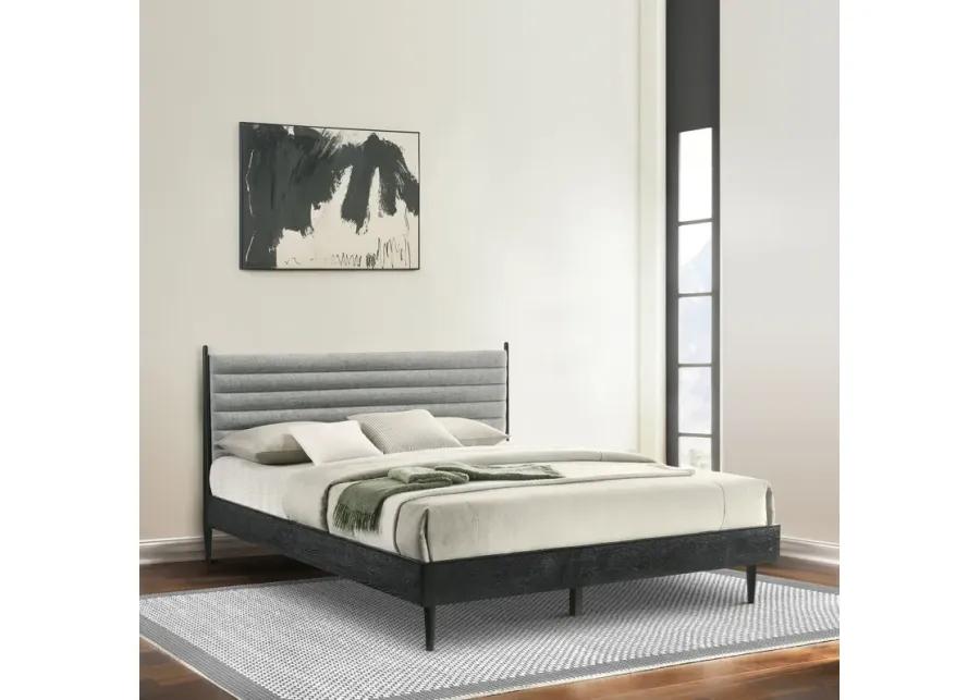 Artemio King Platform Wood Bed Frame in Black Finish