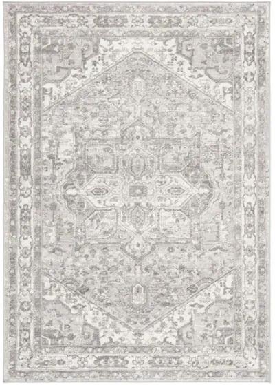 Brentwood 852 Cream / Grey 2' X 18' Runner Powerloomed Rug