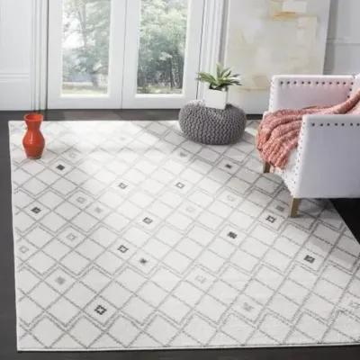 Adirondack Contemporary Ivory / Grey 3' X 5' Powerloomed Rug